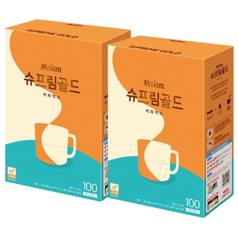 맥심 동서 맥심 슈프림골드 100T x 2개