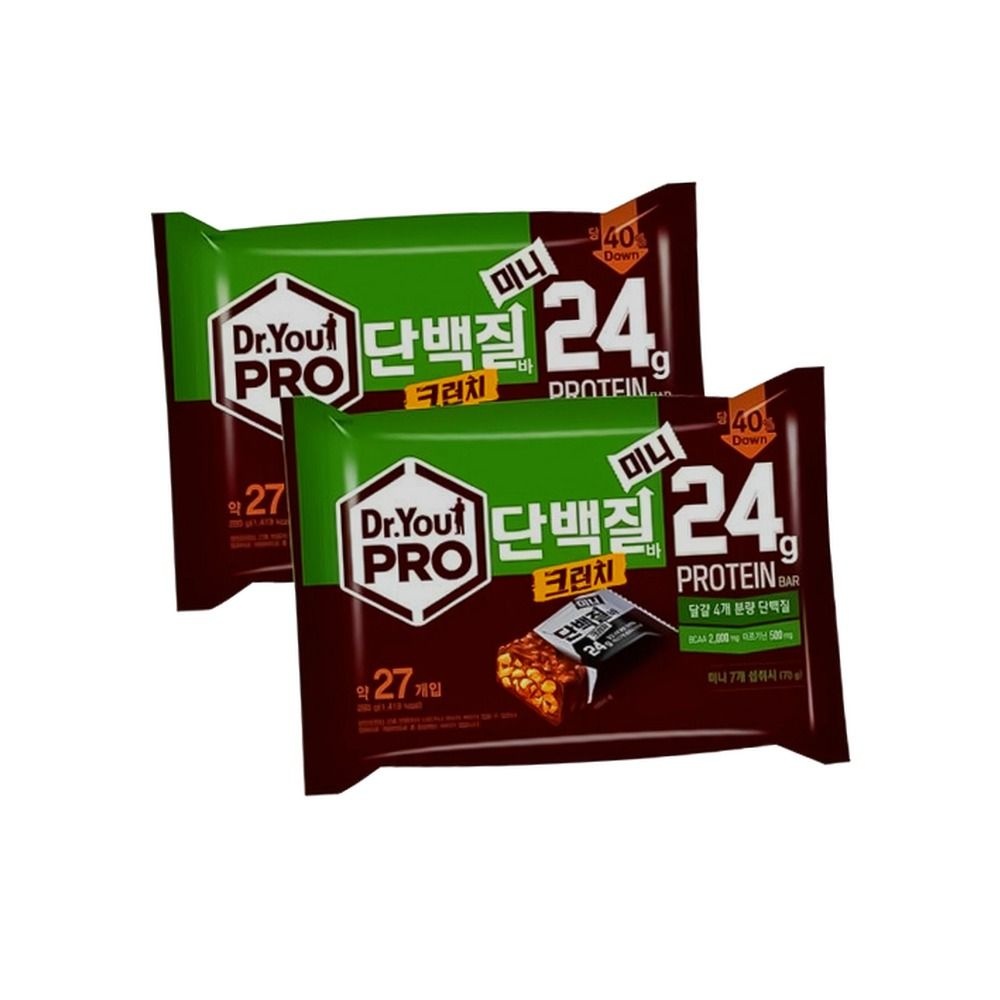 닥터유 프로 단백질바 크런치 미니 27P x 2개