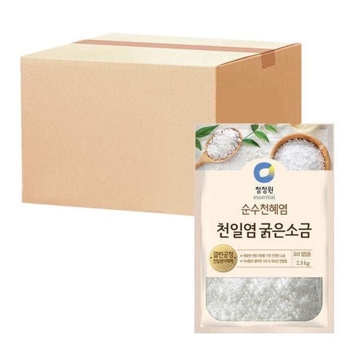 (현대Hmall) 청정원 천일염 굵은 소금 2.5kg x 6개