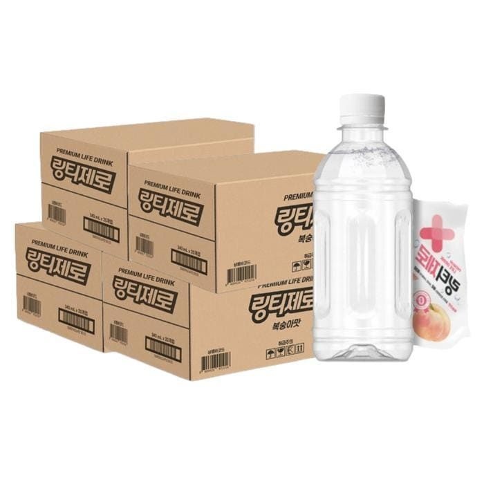 (현대Hmall) [링티] 링티 제로 복숭아맛 무라벨 340ml 80개