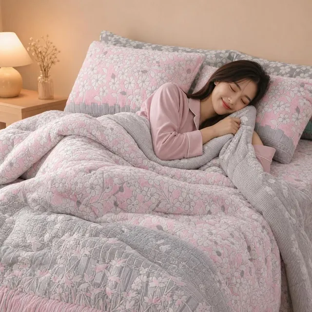 [다벤크K] 윈테라 밍크 고밀도 극세사 차렵 이불 침구 포근한 따듯한 겨울 봄 침대패드 카페트 SS Q