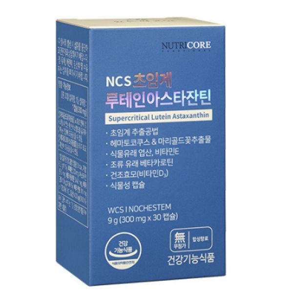 뉴트리코어 NCS 초임계 루테인 아스타잔틴 헤마토쿠스 30캡슐, 1개