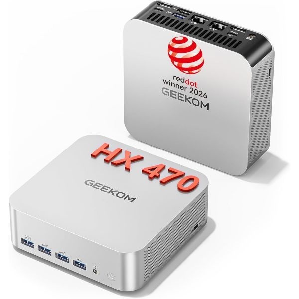 [해외] GEEKOM A9 Max AI 미니 PC AMD Ryzen 9 HX 370 80 TOPS Radeon 890M 32GB DDR5 RAM 2TB NVMe SSD Windows 11 Pro WiFi 7 BT 5.4 8K 해상도 디스플레이