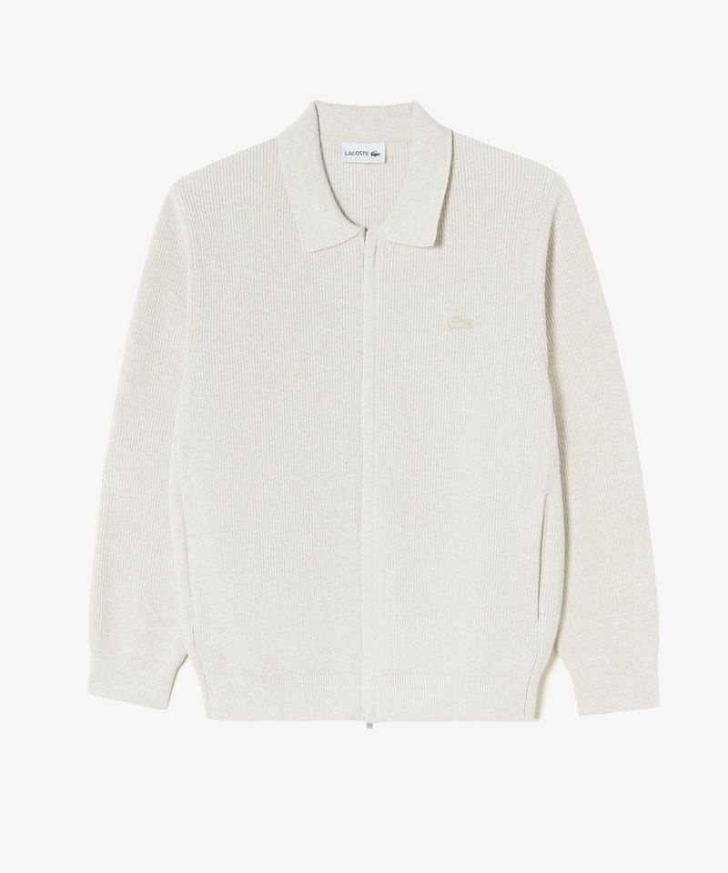 라코스테 LACOSTE 남성 립조직 카라 집업 가디건 AH403E-56G S7G