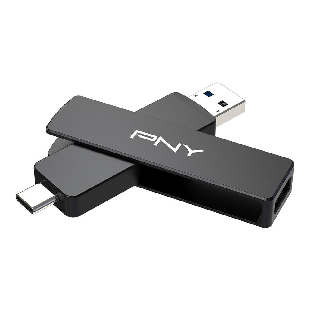[해외] PNY 1TB 듀오 링크 V3 USB 3.2 Gen 2 Type-C 및 타입 A OTG 플래시 드라이브, 극한의 속도 읽기/쓰기 1000/800MB/s 외부 모바일