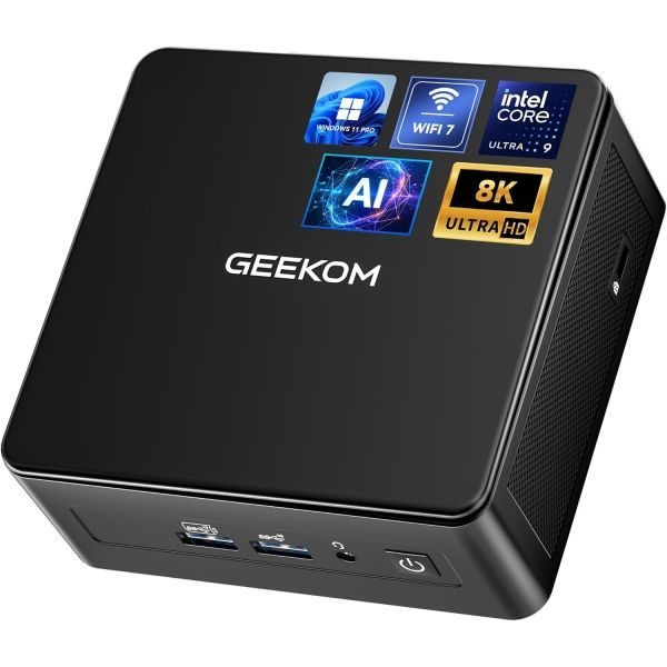 [해외] GEEKOM IT13 미니 PC 2025 13세대 인텔 i9 13900HK 프로세서 32GB RAM 2TB NVMe SSD 윈도우 11 Pro USB 6개 8K 쿼드 디스플레이 WiFi 6E S