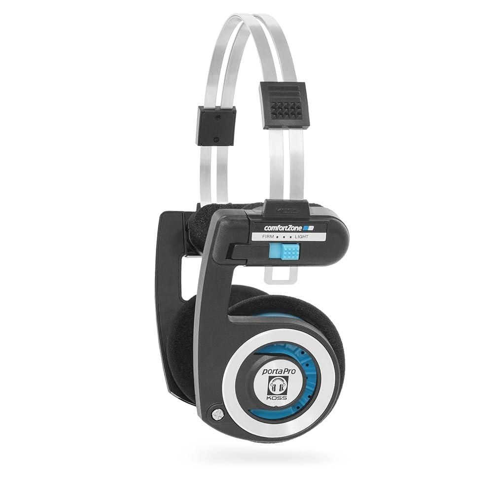 [해외] Koss Porta Pro Wireless 2.0 블루투스 레트로 스타일, 온이어 헤드폰, 20시간 이상 배터리, USB-C 충전, 마이크, 아날로그