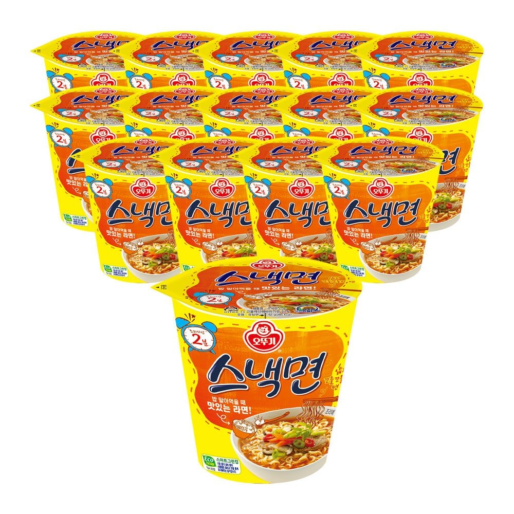 오뚜기 스낵면 컵라면 소컵 62g, 15개