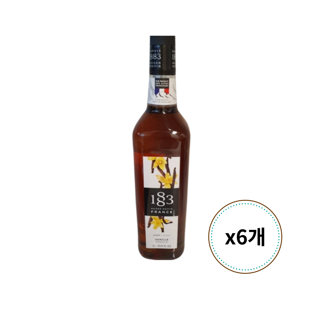 1883 바닐라 시럽 1L x 6개