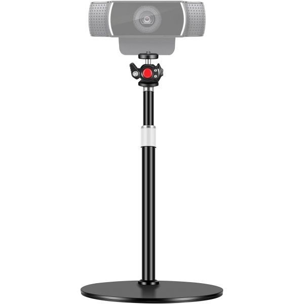 [해외] Nycetek 데스크용 웹캠 삼각대: Logitech 로지텍 Brio C920 C922 C615 C930e용 스탠드 높이 각도 조절 가능 가볍고 라이브 스