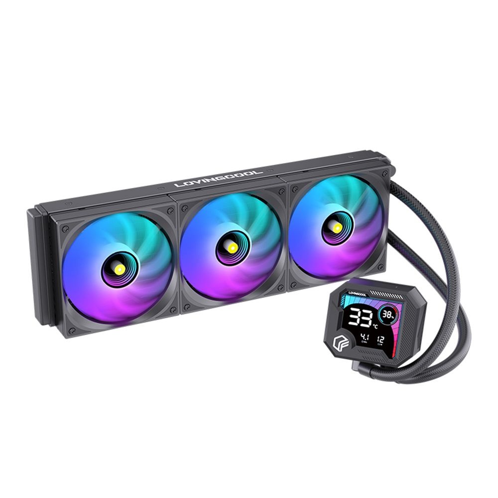 러빙쿨 스마트 디지털 디스플레이 3열 CPU 수냉쿨러 AK-360-03 블랙
