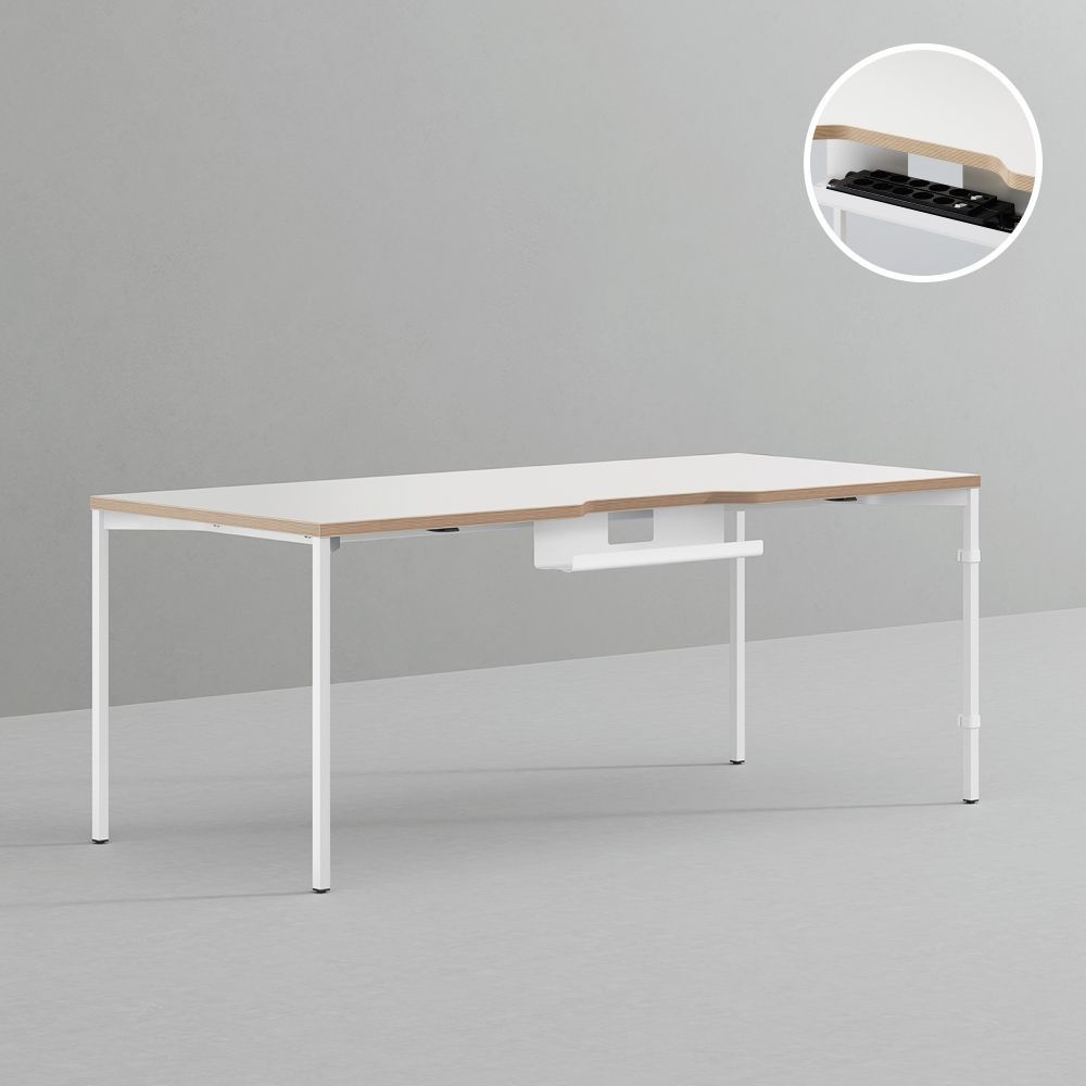 데스커 컴퓨터 책상 2.0 1800x800mm, 화이트