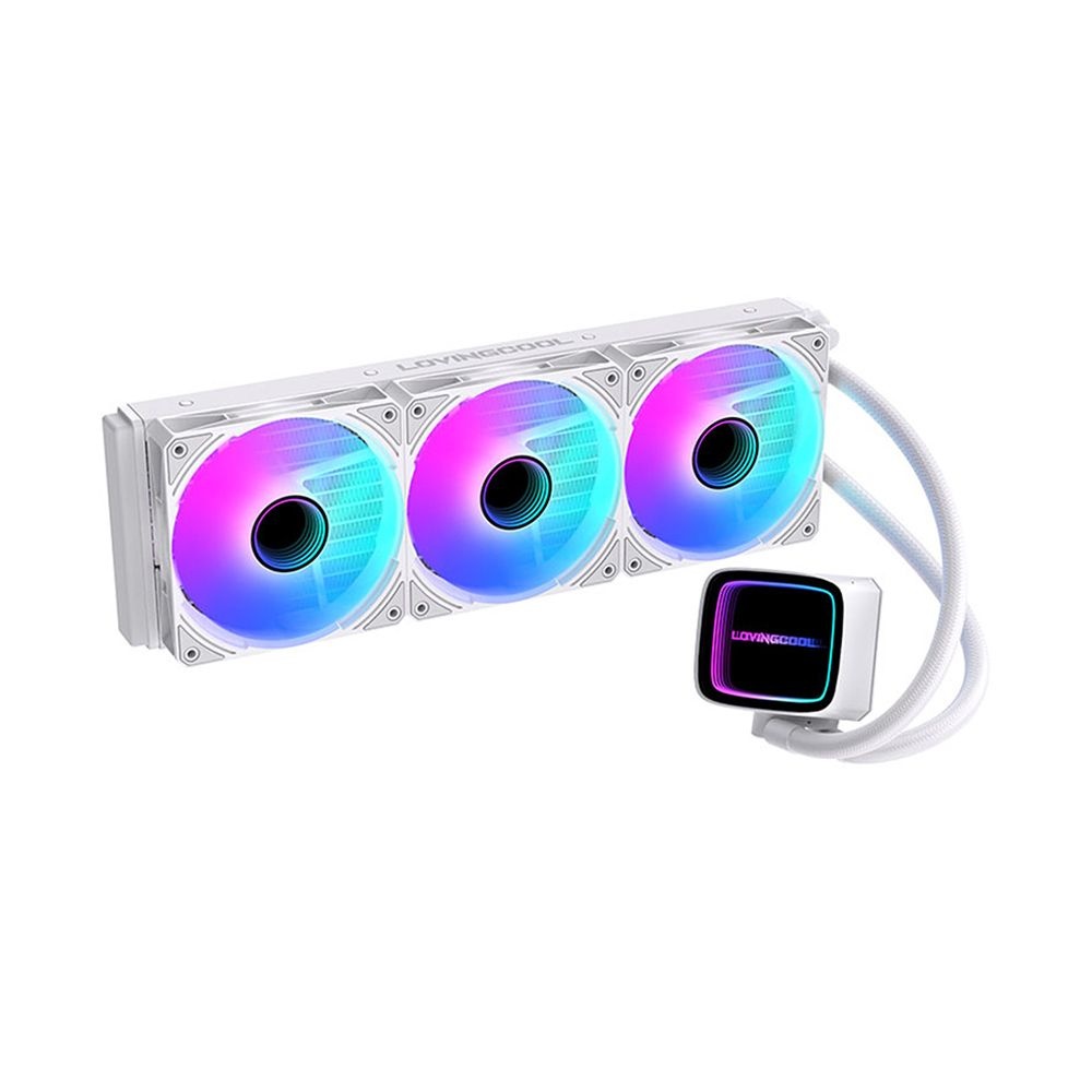 러빙쿨 인피니티 미러 ARGB 일체형 CPU 수냉쿨러 HK-360-01 화이트