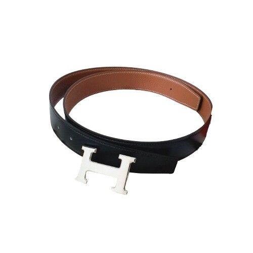 [명품] H 버클 클래식 남성 벨트 양면 리버서블 32mm 블랙 골드