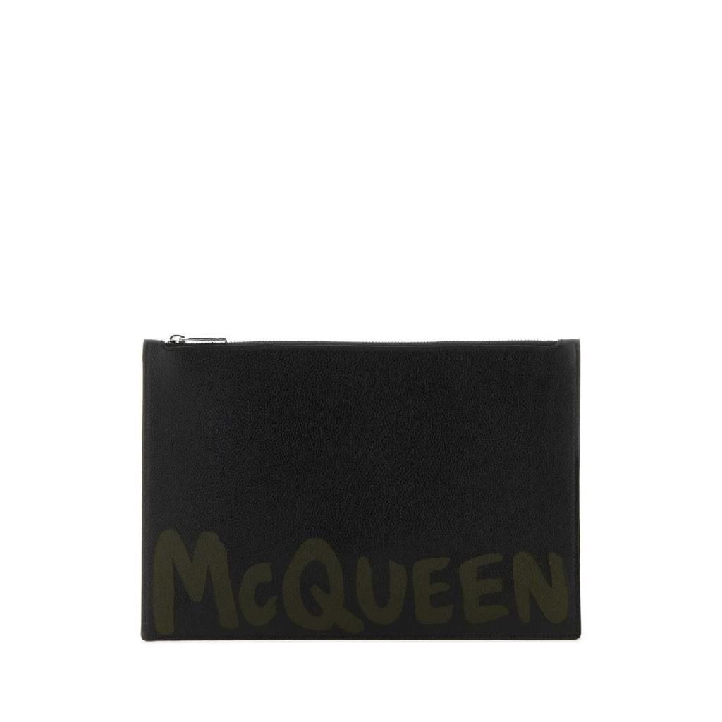 알렉산더 맥퀸 [X45]알렉산더 맥퀸 5604721AAQ5 1088 Black leather clutch 남성 클러치백 파우치백