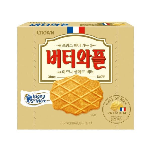 크라운 버터와플 with 이즈니생메르 버터 316gx4개