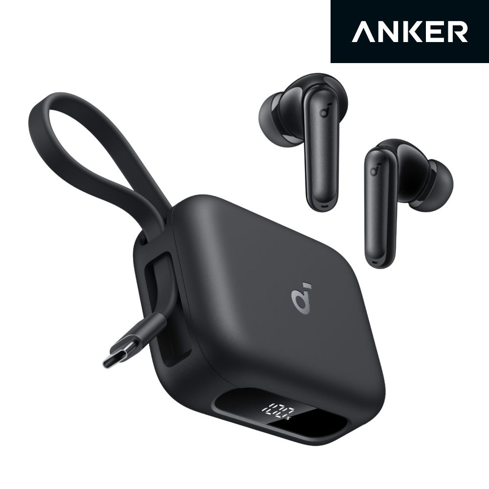 ANKER 앤커 사운드코어 P41i 노이즈캔슬링 블루투스 이어폰 2 in 1 보조배터리 3000mAh 10W (C타입 케이블 일체형) A3937