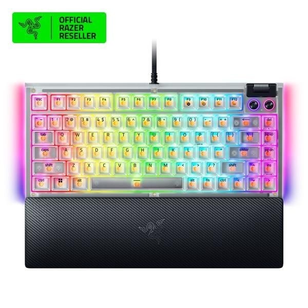 RAZER 레이저코리아 유선 기계식 키보드 BlackWidow V4 75% Phantom White 팬텀화이트 에디션 4203386