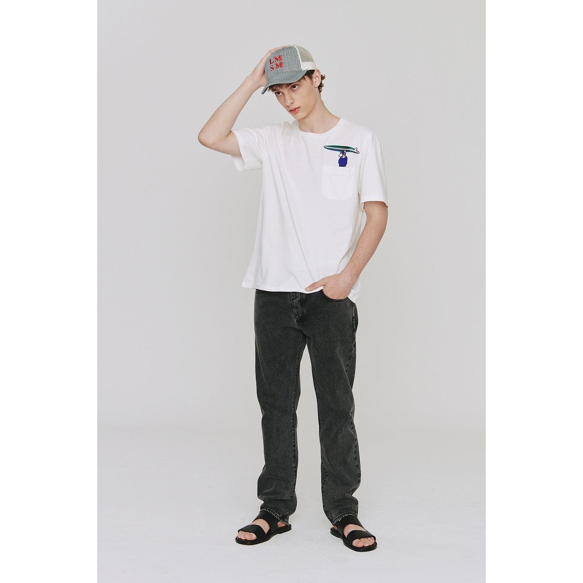 르몽생미셸 남성 M SURF MUTTON T-shirt_WHITE_LPTA0TS43M P4Q9R2S5 R7T2Y9V4