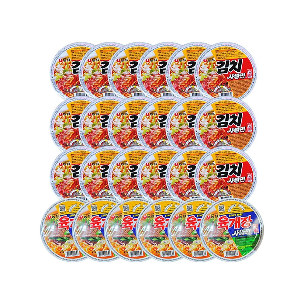 농심 김치사발면18개 + 육개장사발면 6개