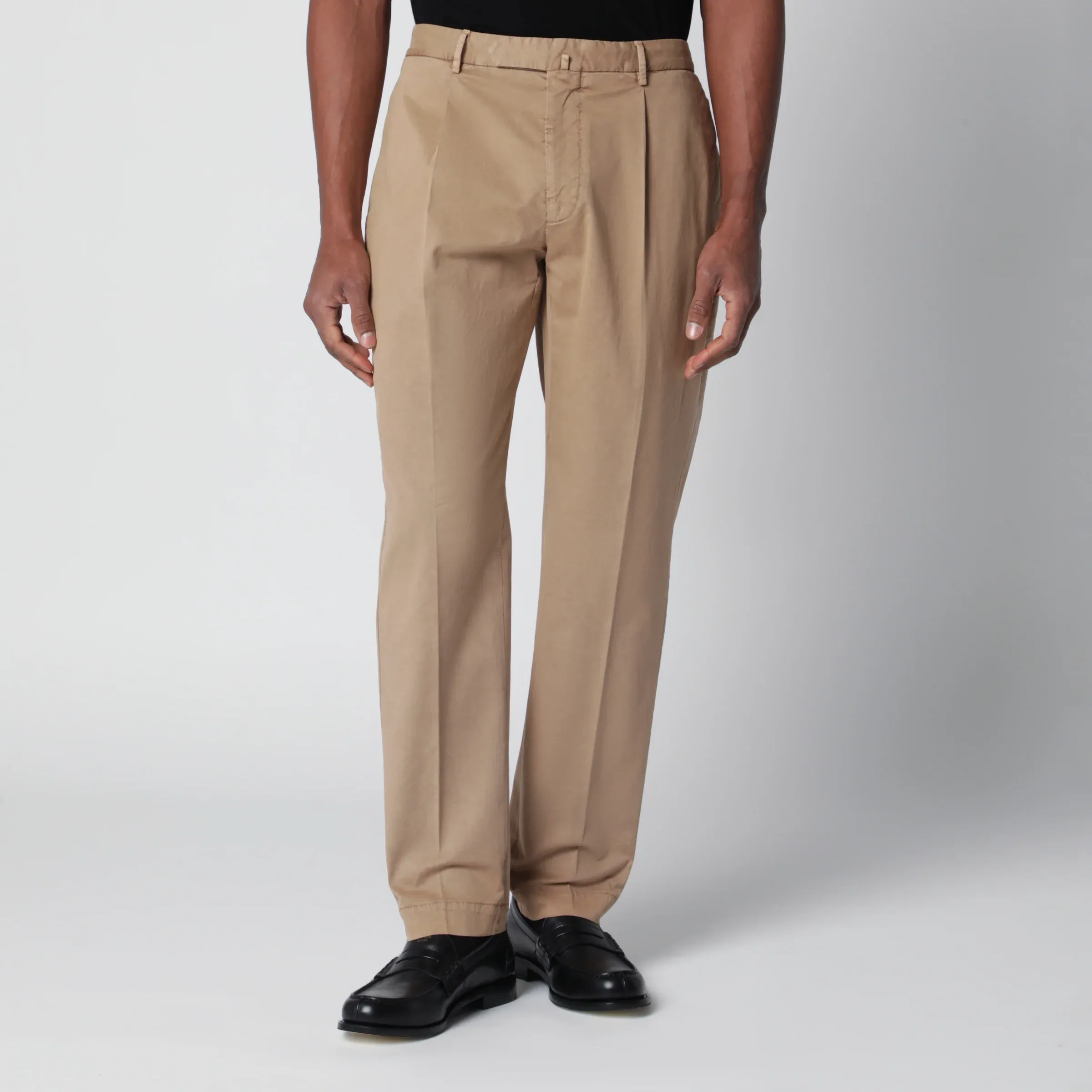 비아지오 산타니엘로 26SS SANTANIELLO 베이지 trousers in 코튼 DSE3295CO17
