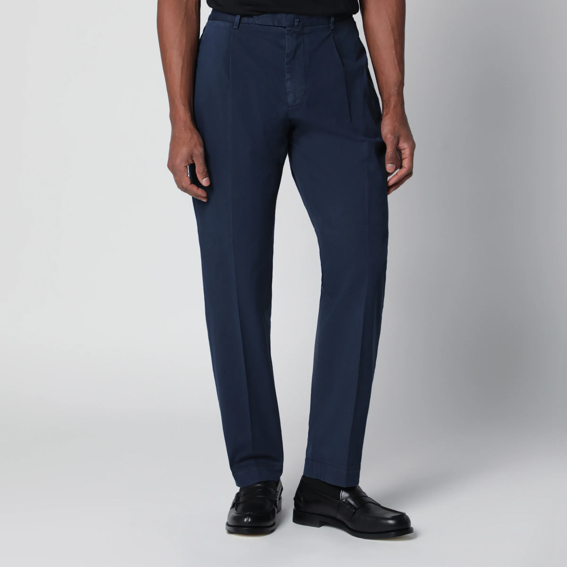 비아지오 산타니엘로 26SS SANTANIELLO 블루 trousers in 코튼 DSE3295CO78