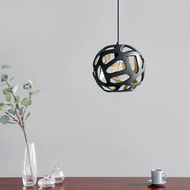 마켓비 ARPA 펜던트등 E26 KS2117D 블랙 + E26 LED 스마트전구 9W 컬러 세트