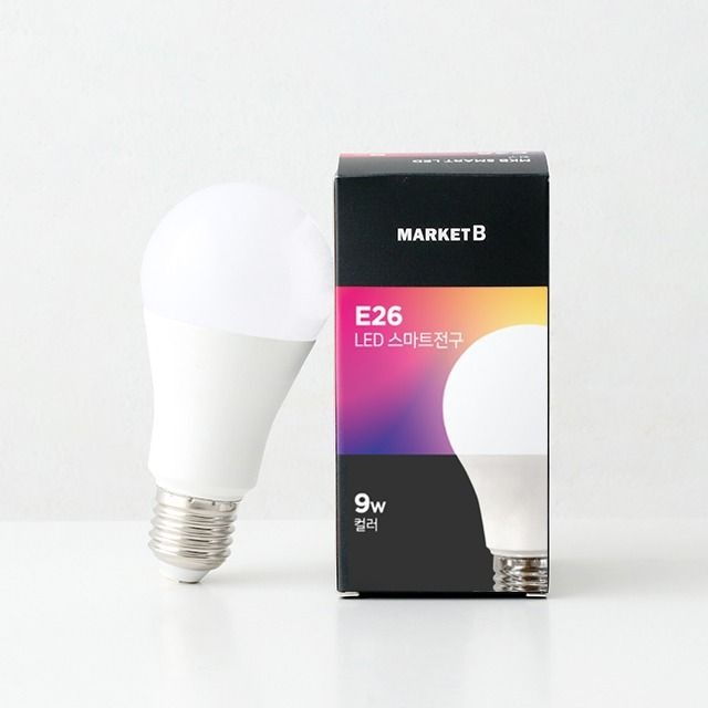 마켓비 E26 LED 스마트전구 9W 컬러 9856.0612