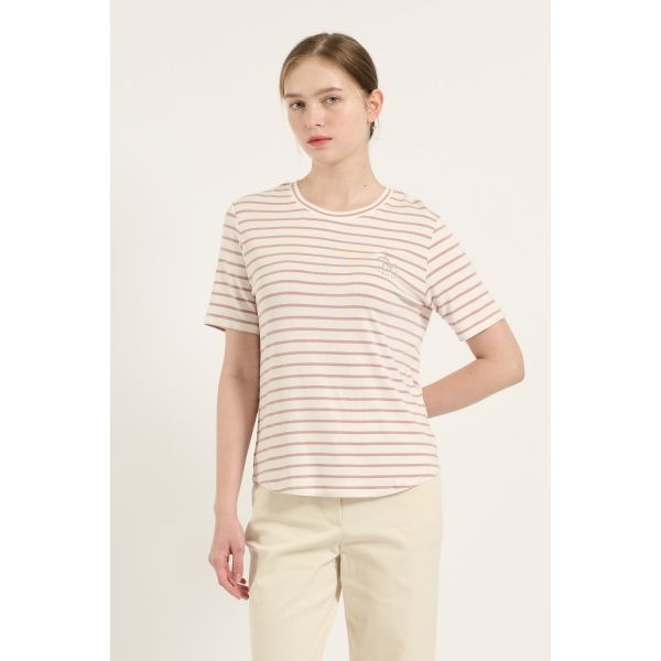 BCBG [25FA][BCBG]비씨비지 루밍 라운드넥 스트라이프 티셔츠 (B5C7X403)