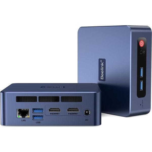 [해외] Beelink 비링크 미니 PC SER5 Pro AMD Ryzen 7 5825U 최대 4.5GHz 16GB DDR4 RAM 500GB SSD Radeon 8CUs 그래픽 WiFi 6 BT5.2 DP USB C HDMI 4K 트