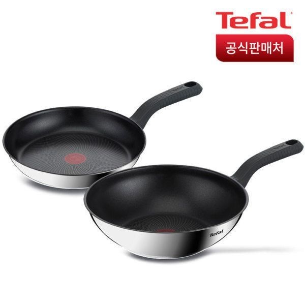 (빅스 최종가 54290원)테팔 IH 에센스쿡 인덕션 2종세트(후라이팬24+웍28)