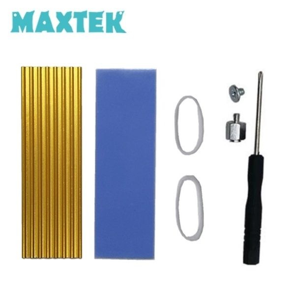MAXTEK M.2 방열판 2.9mm SSD 쿨러 써멀패드 히트싱크 장착 세트 MT222 4205009
