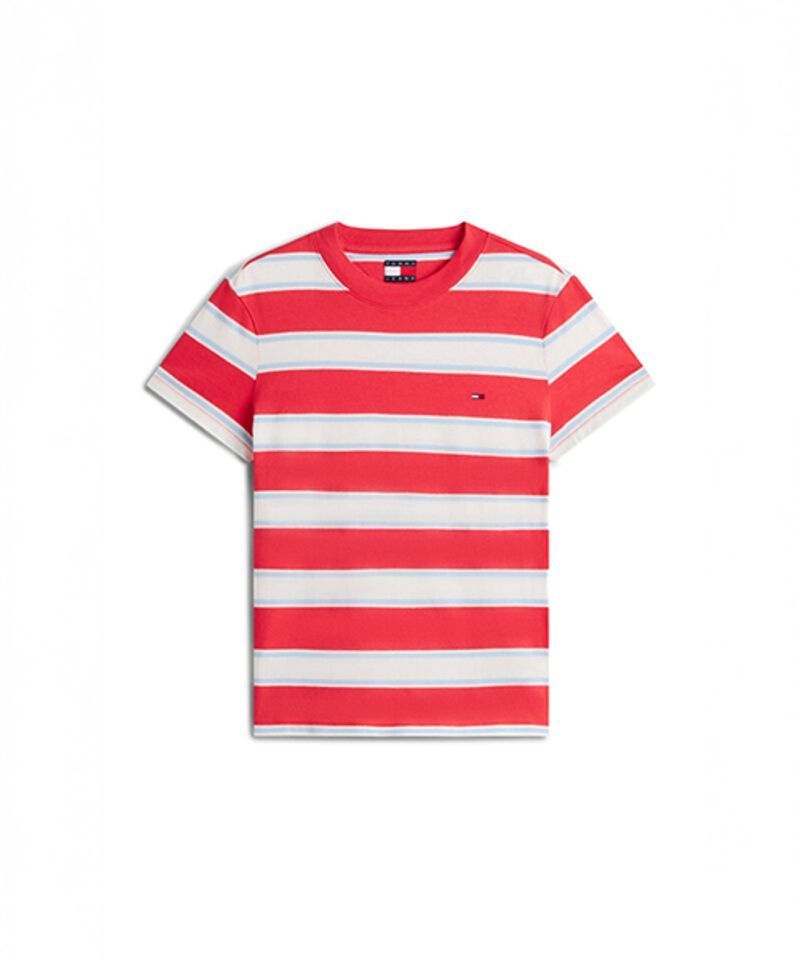 타미진스 TOMMY JEANS 레귤러 핏 플래그 저지 티셔츠 (T32G1TTO41TWT10EX) T32G1TTO41TWT10EX 188934