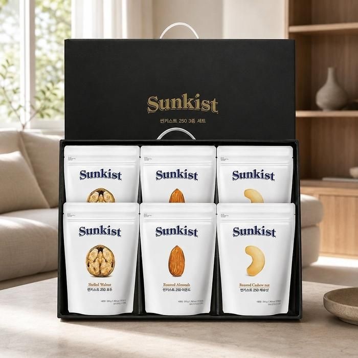 썬키스트 250g 견과 3종 선물세트 250g x 6 x 12세트 코스트 마켓송지2608 [667013]