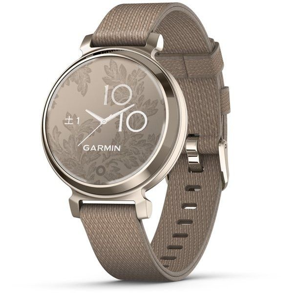GARMIN [해외] 가민 Lily 2 Classic 릴리 클래식 Coffee Nylon / Cream Gold 커피 나일론 크림 골드 35.4mm 밴드 스마트 워치 010-02839-52
