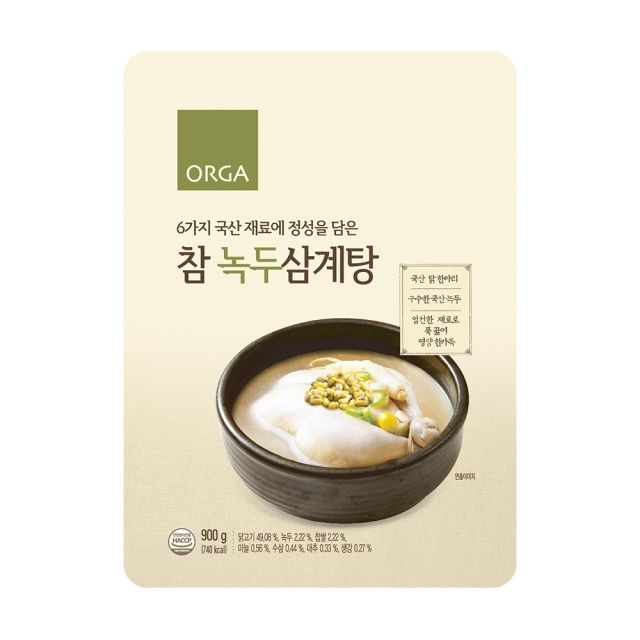 [롯데백화점] 올가홀푸드 [ORGA]참 녹두삼계탕 (900g)