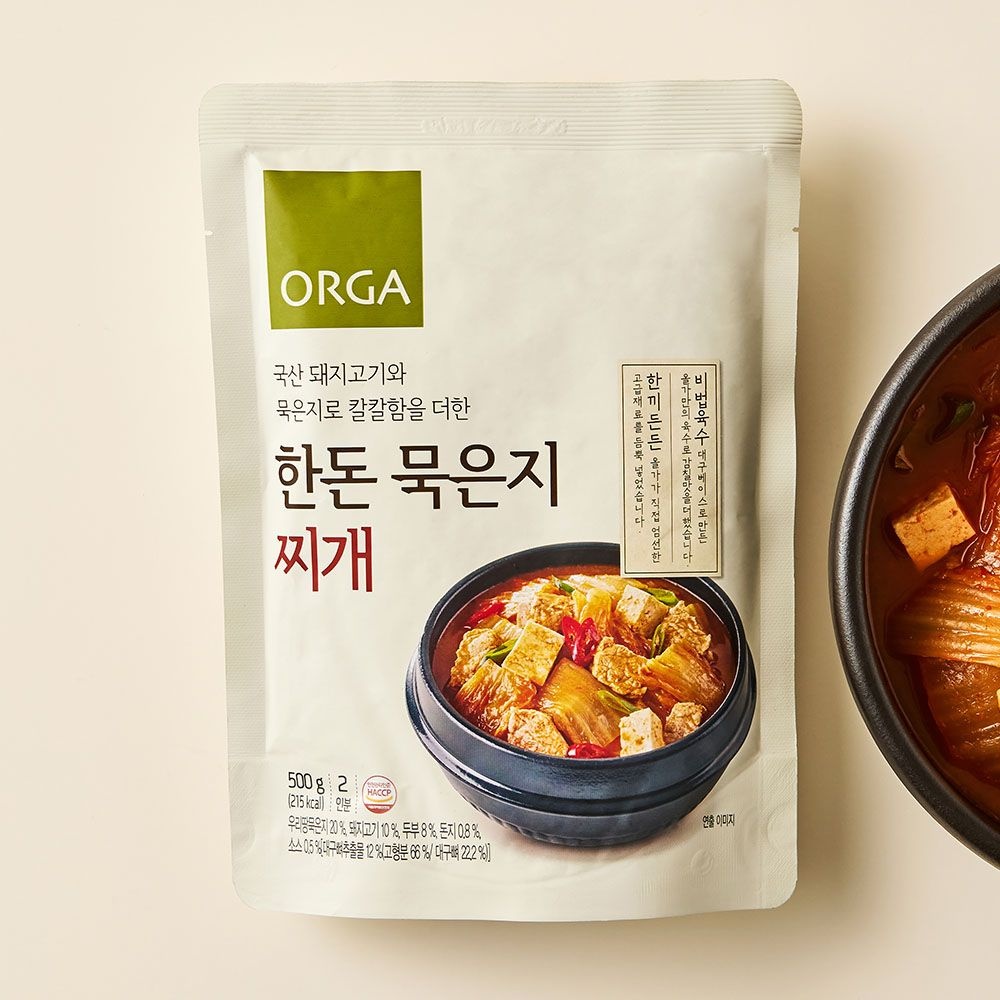 [롯데백화점] 올가홀푸드 [ORGA] 한돈 묵은지찌개 (500g)