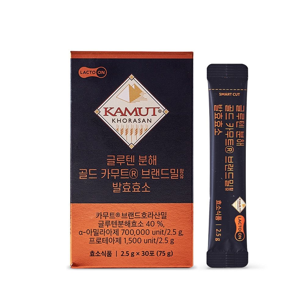 [롯데백화점] 서울약사신협 [락토온] 글루텐 분해 골드 카무트 브랜드밀 발효효소 30포