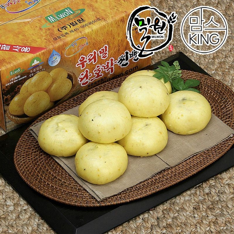 [롯데백화점] 맘스킹 [맘스킹]밀원본가 HACCP 안흥 우리밀단호박찐빵 20개(1300g)-국산팥