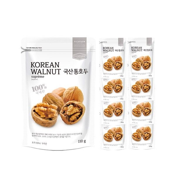 [롯데백화점] 리치팜너트 [리치팜너트] 국산통호두110g x 9팩