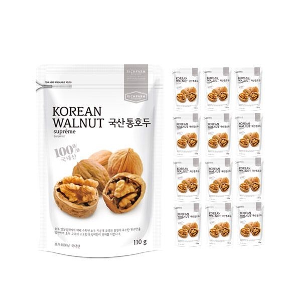 [롯데백화점] 리치팜너트 [리치팜너트] 국산통호두110g x 13팩