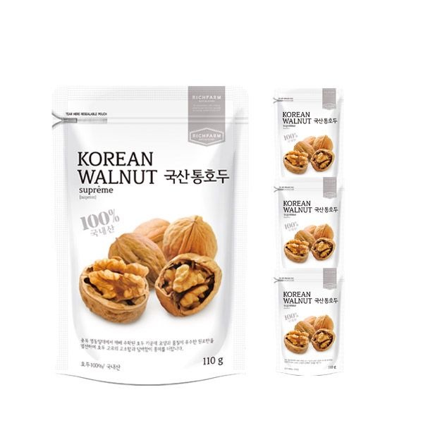 [롯데백화점] 리치팜너트 국산통호두110g x 4팩