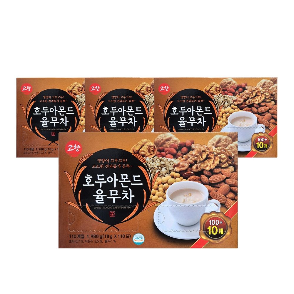 [롯데백화점]  [고향] 호두 아몬드 율무차 110T X4개 1box