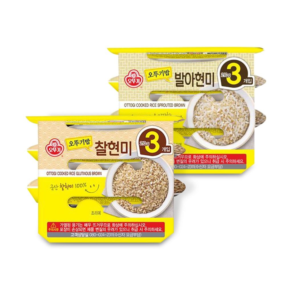 [롯데백화점] 인정식탁 오뚜기 오뚜기밥 발아현미 210g 6개 + 찰현미 210g 6개