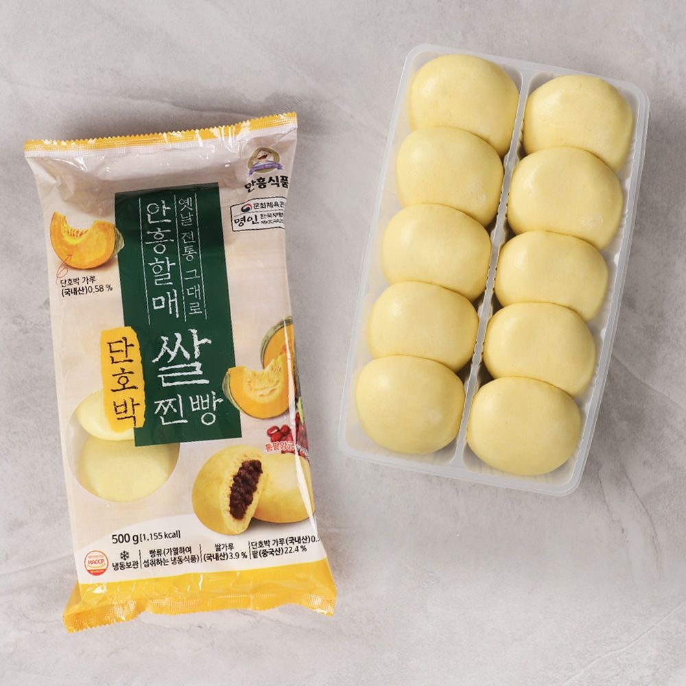 [롯데백화점] 인정식탁 안흥찐빵 단호박 쌀찐빵 60개