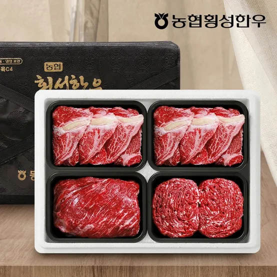 1등급 농협횡성한우 어사품 모듬세트 4호 1.6kg (등심,불,국)