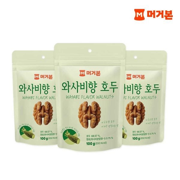 머거본 [하프클럽]와사비향호두 100G X 3봉