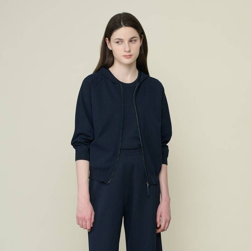 BCBG 하모니 후드집업 니트 B6M3K107 VOG660