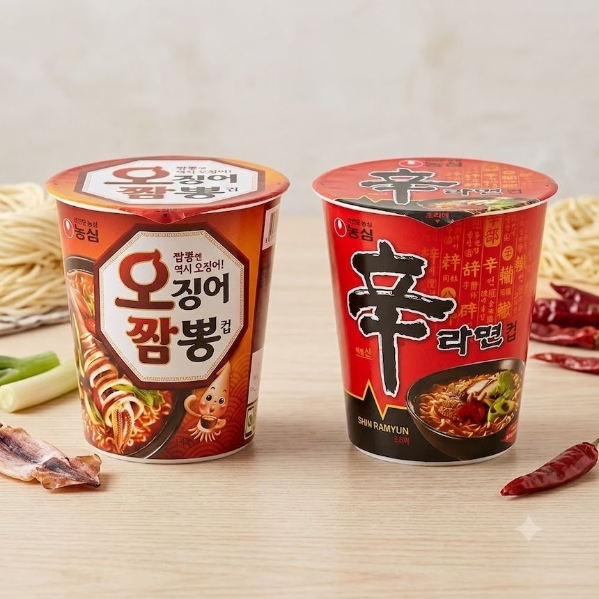 농심 컵라면 소컵 신라면 12개 + 오징어짬뽕 12개
