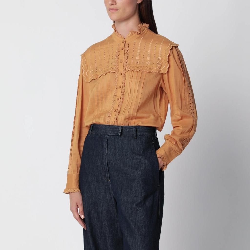 [해외] 이자벨마랑 에뚜왈 ISABEL MARANT Etoile 론지 캐러멜 셔츠 HT0970FAD3J10E/XN_ISAET-50CA_108-34